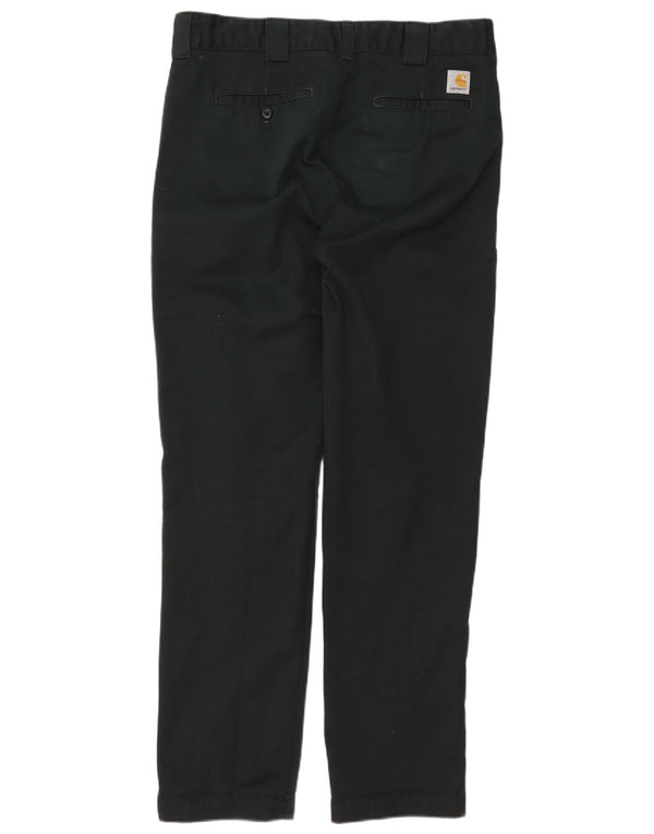 Carhartt Mens Slim Chino Pantalones W32 L34 Algodón Negro