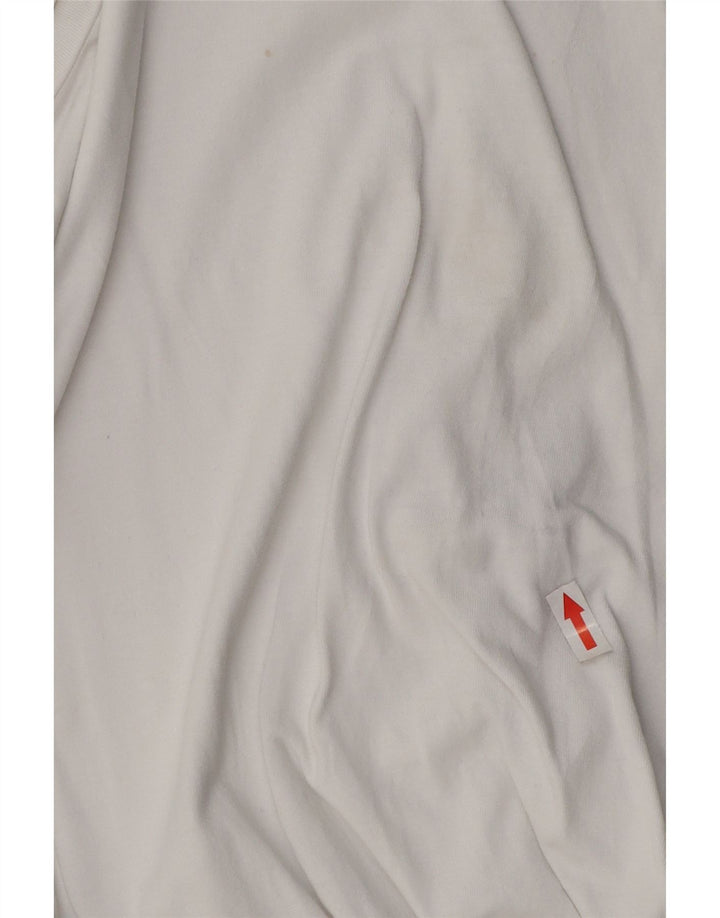 Zara Mujer Camiseta Extragrande Top UK 10 Small Blanco