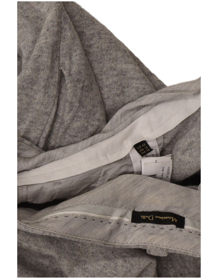 MASSIMO DUTTI Pantalones cortos con pinzas para mujer EU 42 Large W32 L25 Gris