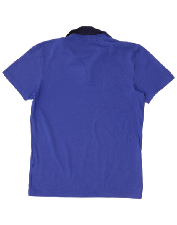 Adidas Hombre Climalite Polo Azul Medio Colorblock Algodón