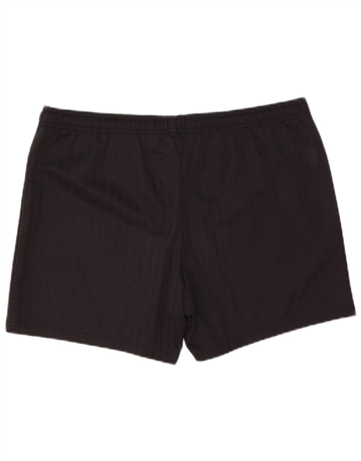 Pantalones cortos deportivos Umbro para hombre, poliéster a rayas negras grandes