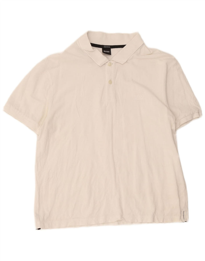 Hugo Boss Hombre Polo Regular Fit XL Blanco