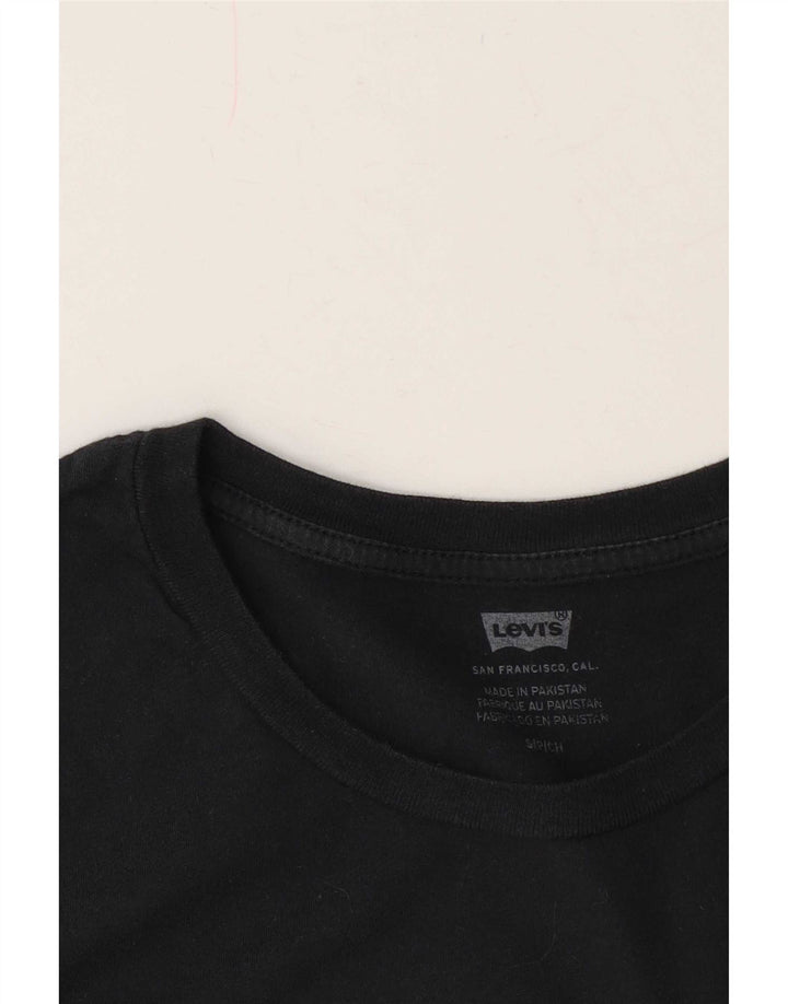 Levi's Camiseta con gráfico extragrande para mujer UK 10 Small Black