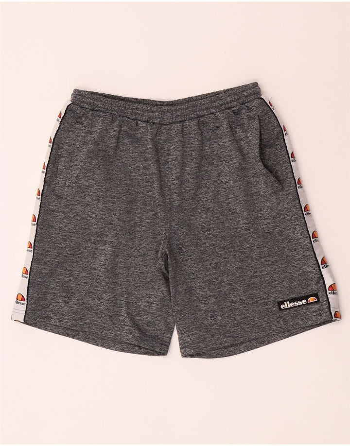 Ellesse Mens Graphic Sport Shorts Poliéster moteado gris medio