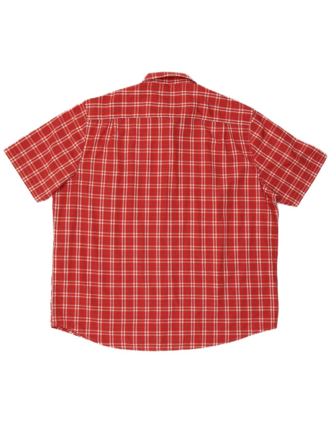 James Pringle Camisa de manga corta para hombre 2XL Poliéster a cuadros rojos