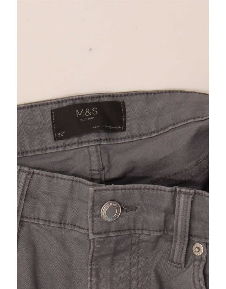 Marks & Spencer Pantalones cortos casuales para hombre W32 Algodón gris medio