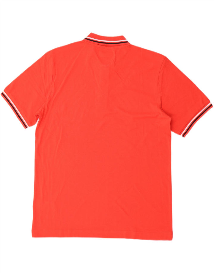 KAPPA Polo para hombre grande de algodón rojo