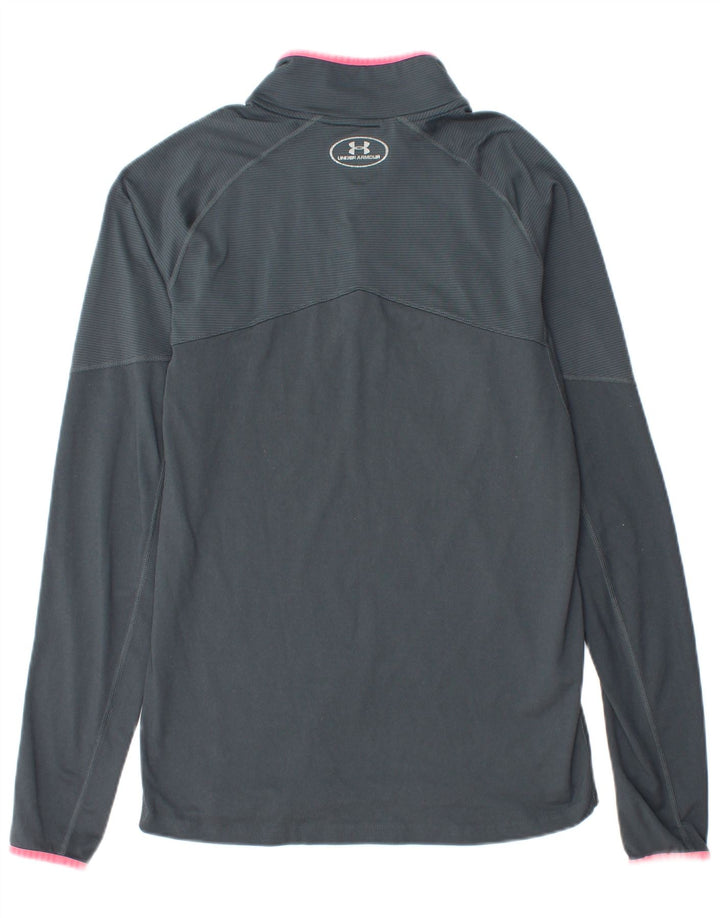 Under Armour Chándal con cremallera y cuello para hombre, color gris medio