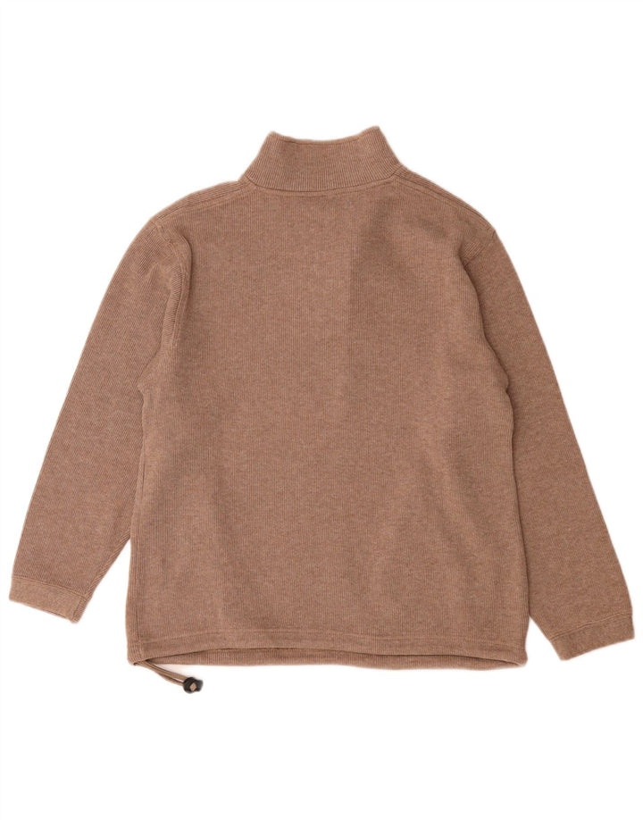 Champion Sudadera con cuello y cremallera para mujer UK 14 Algodón marrón medio