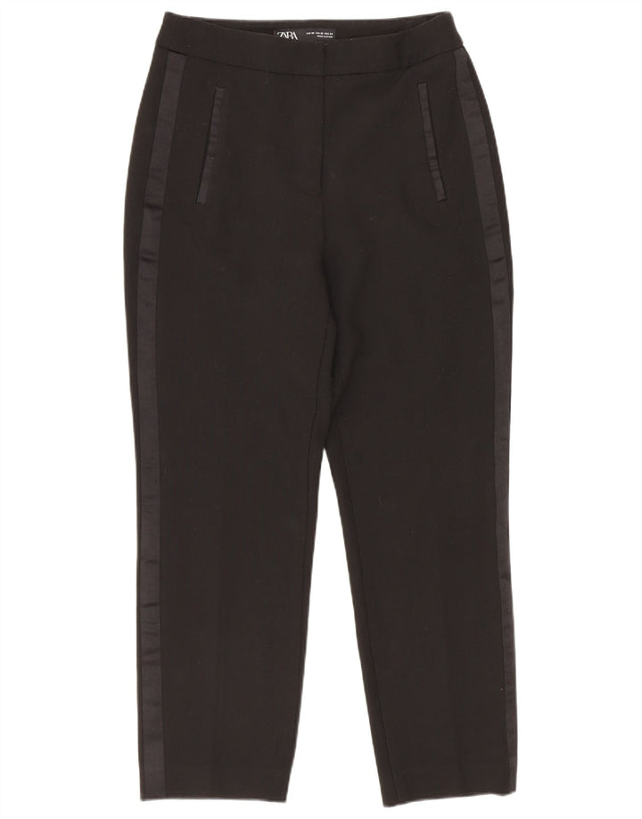 Zara Mujer Pantalón Casual Slim XS 24 L23 Negro Poliéster
