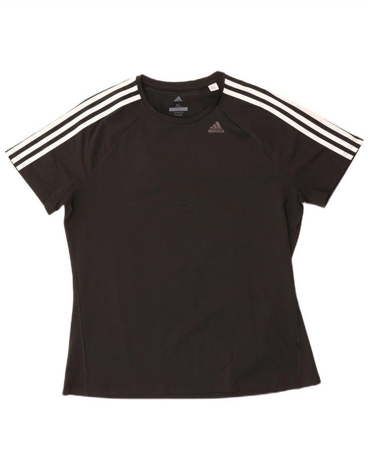 ADIDAS Mujer Climalite Camiseta Top ES 20/22 XL Negro Poliéster