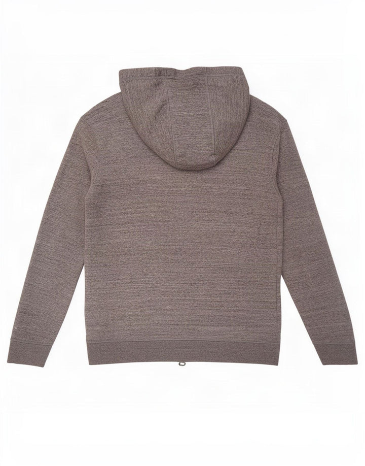 Jack Wills Sudadera con capucha y cremallera para hombre de algodón moteado gris medio