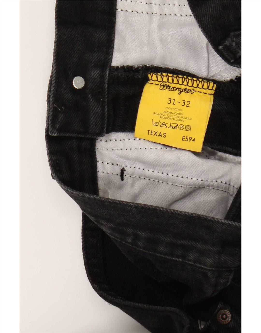 Wrangler Vaqueros rectos Texas para hombre W31 L32 Algodón negro