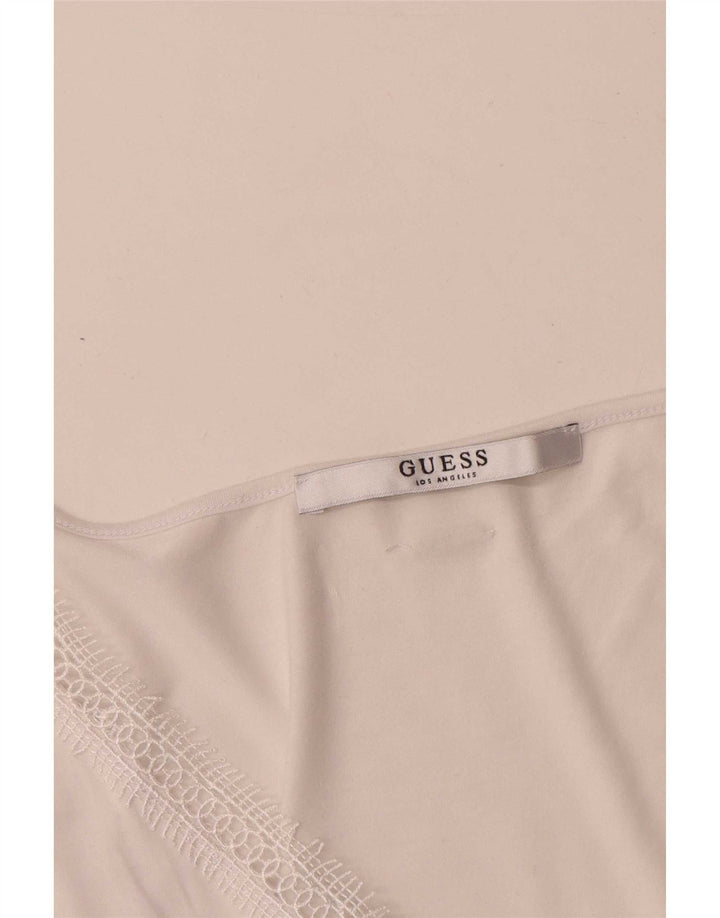 Guess Blusa sin mangas para mujer UK 42 Medium White