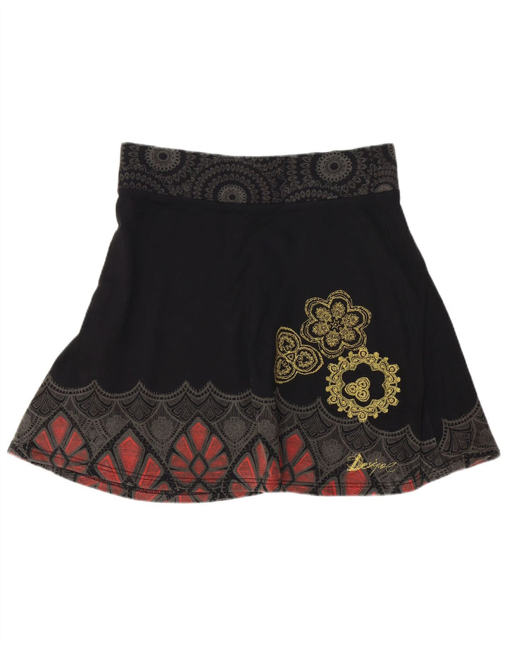DESIGUAL Falda Midi Mujer XL W36 Black Paisley