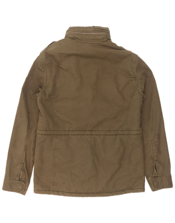 Superdry Chaqueta militar Sherpa con capucha para hombre Reino Unido 40 Grande Algodón caqui