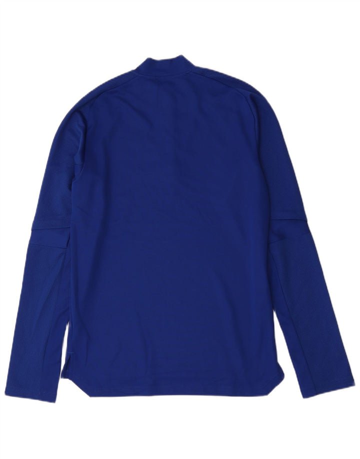 Adidas Mens Irish Football Zip Neck Jersey Chándal Top Pequeño Azul