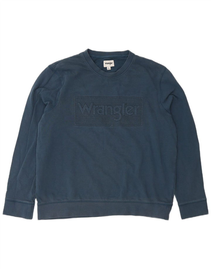 WRANGLER Sudadera gráfica para hombre Jumper XL Algodón azul