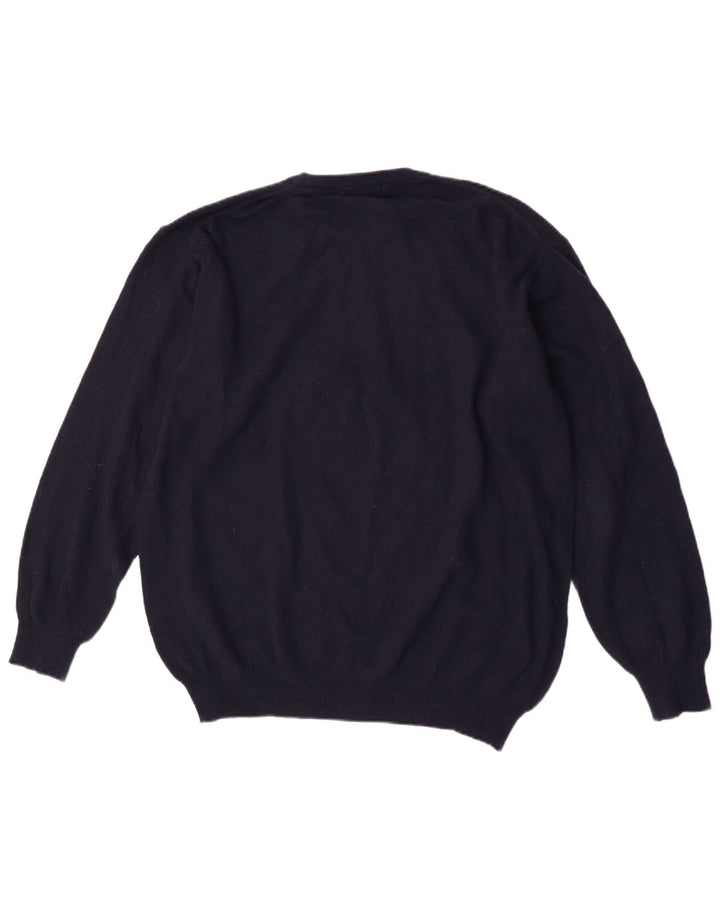 Zara Hombre Jersey Cuello Redondo Jersey XL Lana Azul Marino