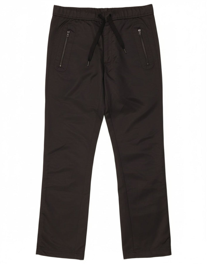 ADIDAS Womens Windbreaker Trousers UK 16 Large  Black Polyester