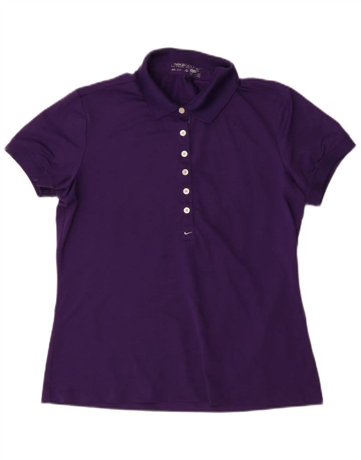 Nike Polo Dri Fit para mujer UK 12/14 Poliéster morado mediano