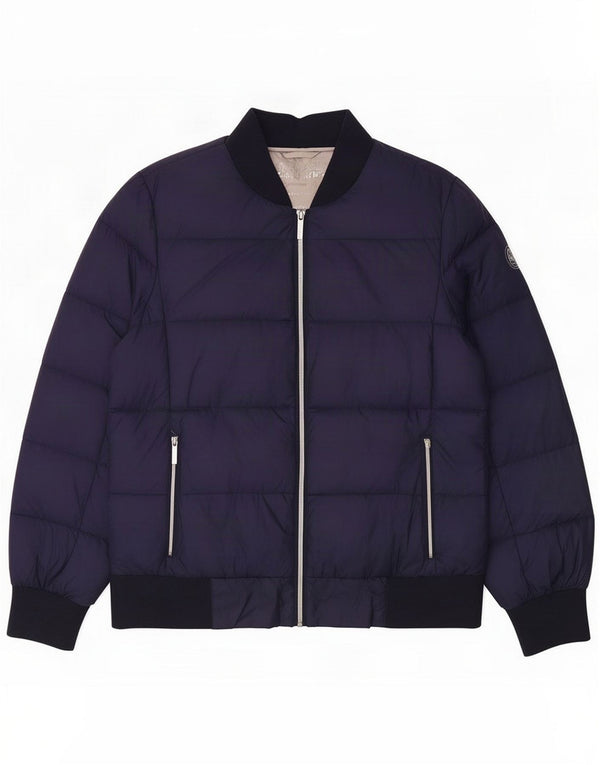 Chaqueta acolchada para mujer Michael Kors UK 46 Large Azul marino Nylon