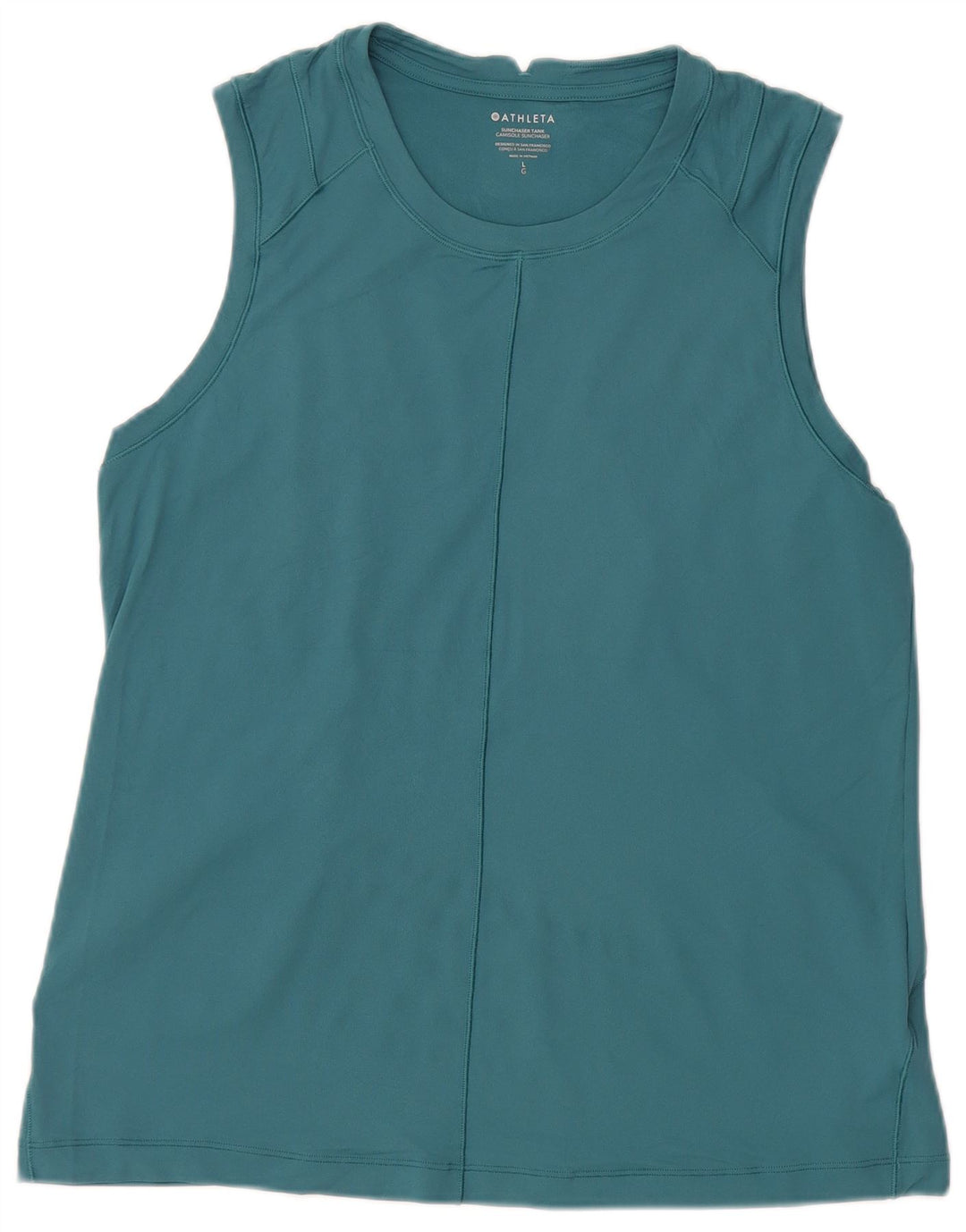 Athleta Camiseta sin mangas para mujer UK 40 Grande Poliéster azul