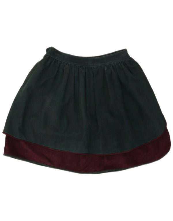 Falda vintage de línea A para mujer IT 40 Small W26 Bloque de color verde