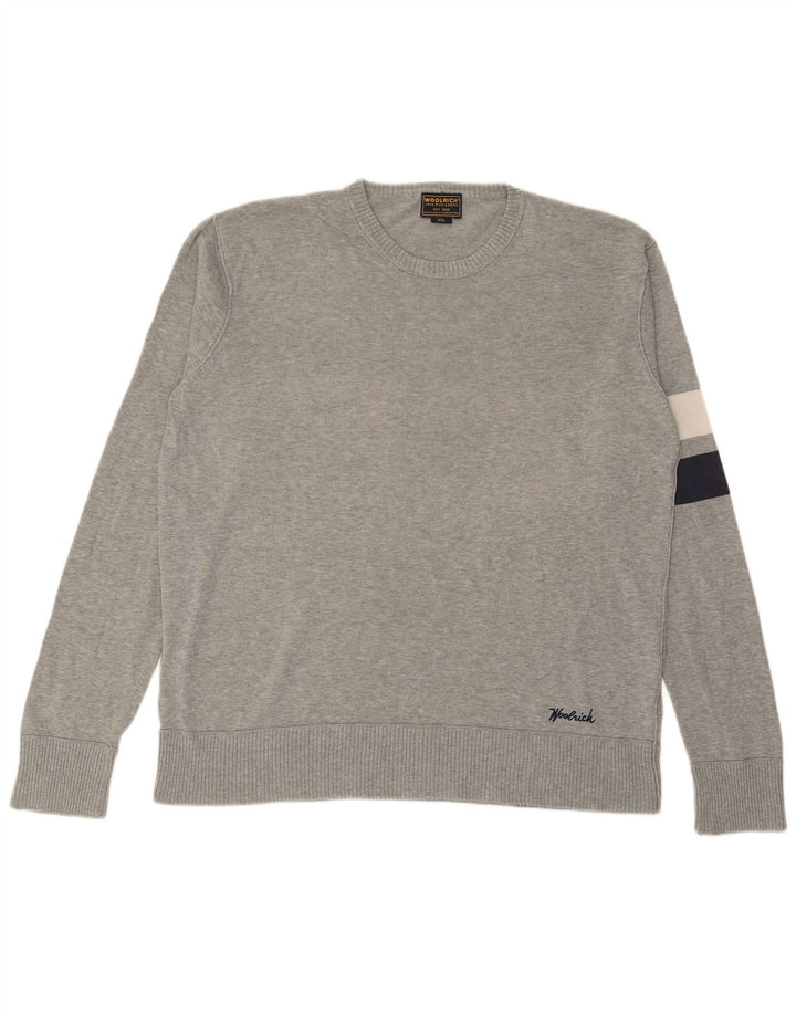 WOOLRICH Suéter tipo jersey con cuello redondo para hombre 2XL Gris