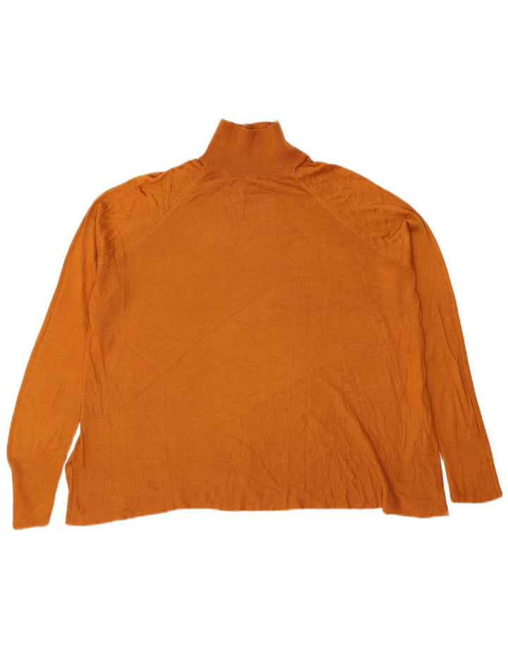 Zara Jersey extragrande con cuello de tortuga para mujer UK 46 Large Viscosa marrón