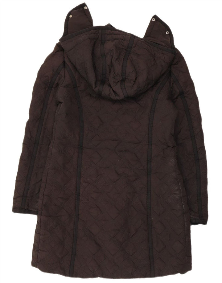 Desigual Abrigo acolchado acolchado con capucha para mujer EU 44 XL Poliéster negro