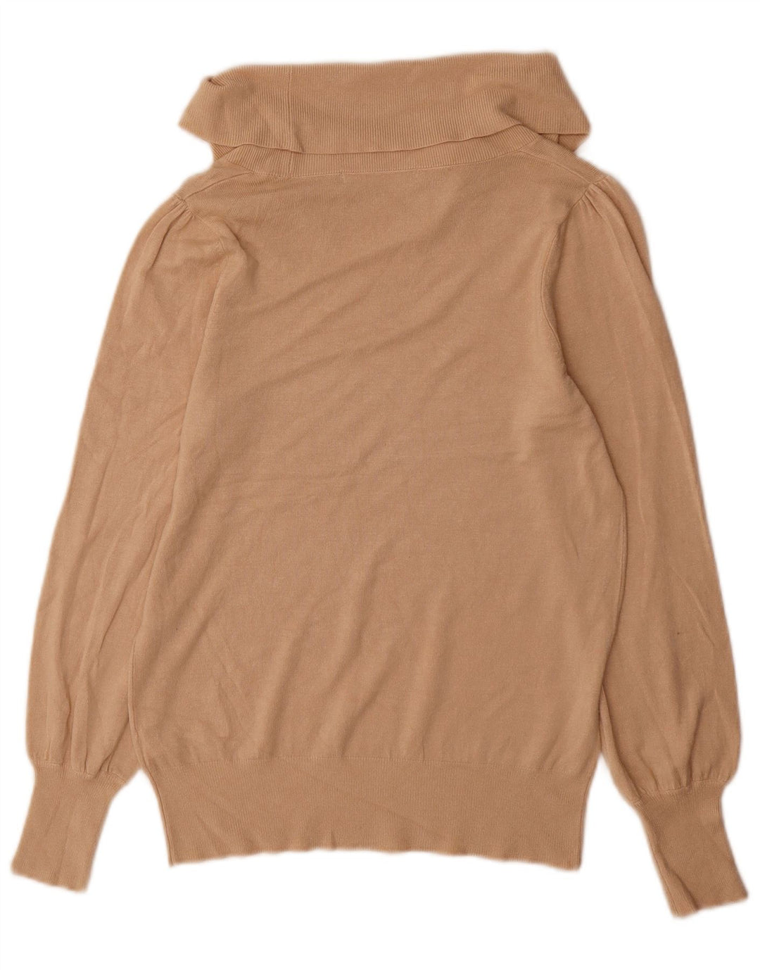 Marks & Spencer Suéter tipo jersey con cuello vuelto para mujer UK 44 Large Viscosa beige