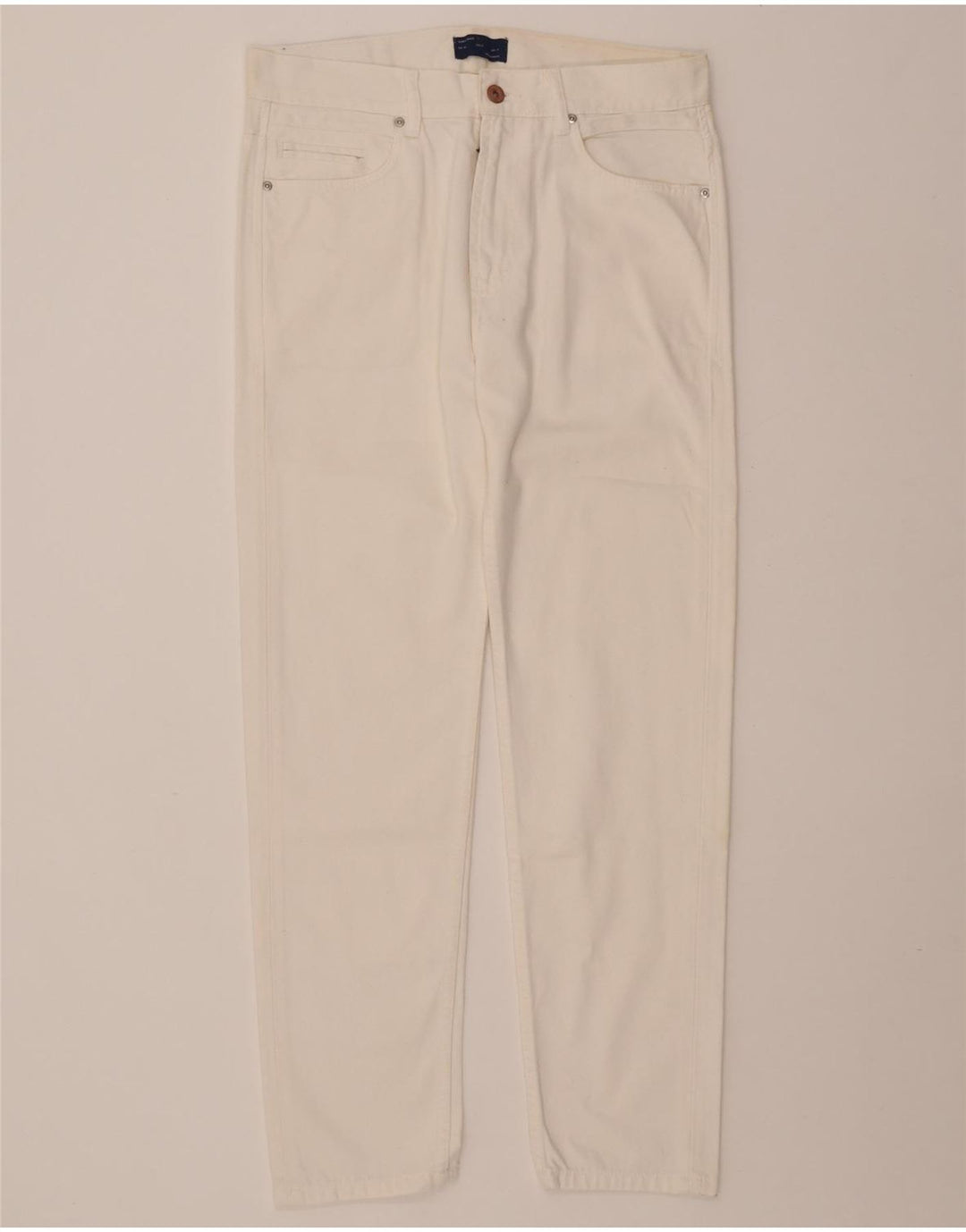 ZARA Vaqueros Slim para Hombre EU 40 Medium W31 L28 Algodón Blanco Roto
