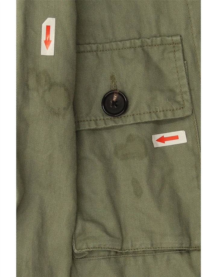 Chaqueta militar extragrande para mujer Fat Face UK 8 Small Lino verde