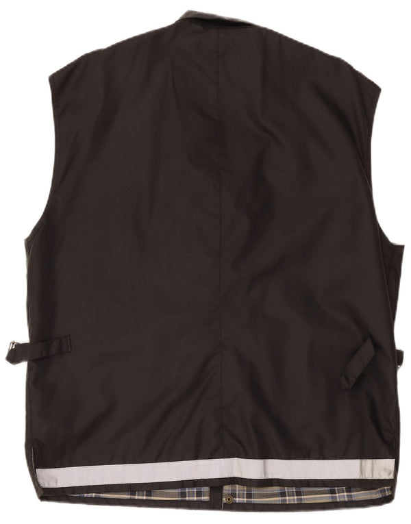 Belstaff Chaleco utilitario para hombre UK 44 2XL Nylon negro