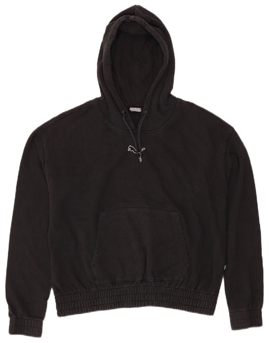 PUMA Jersey con capucha extragrande para mujer UK 14 Mediano Algodón negro