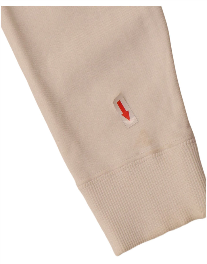 Calvin Klein Jeans Sudadera gráfica para mujer Jumper UK 14 Mediano Blanco