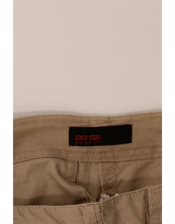 ZARA Mens Cargo Shorts EU 44 Large W34  Brown Cotton Vintage Zara and Second-Hand Zara from Messina Hembry 