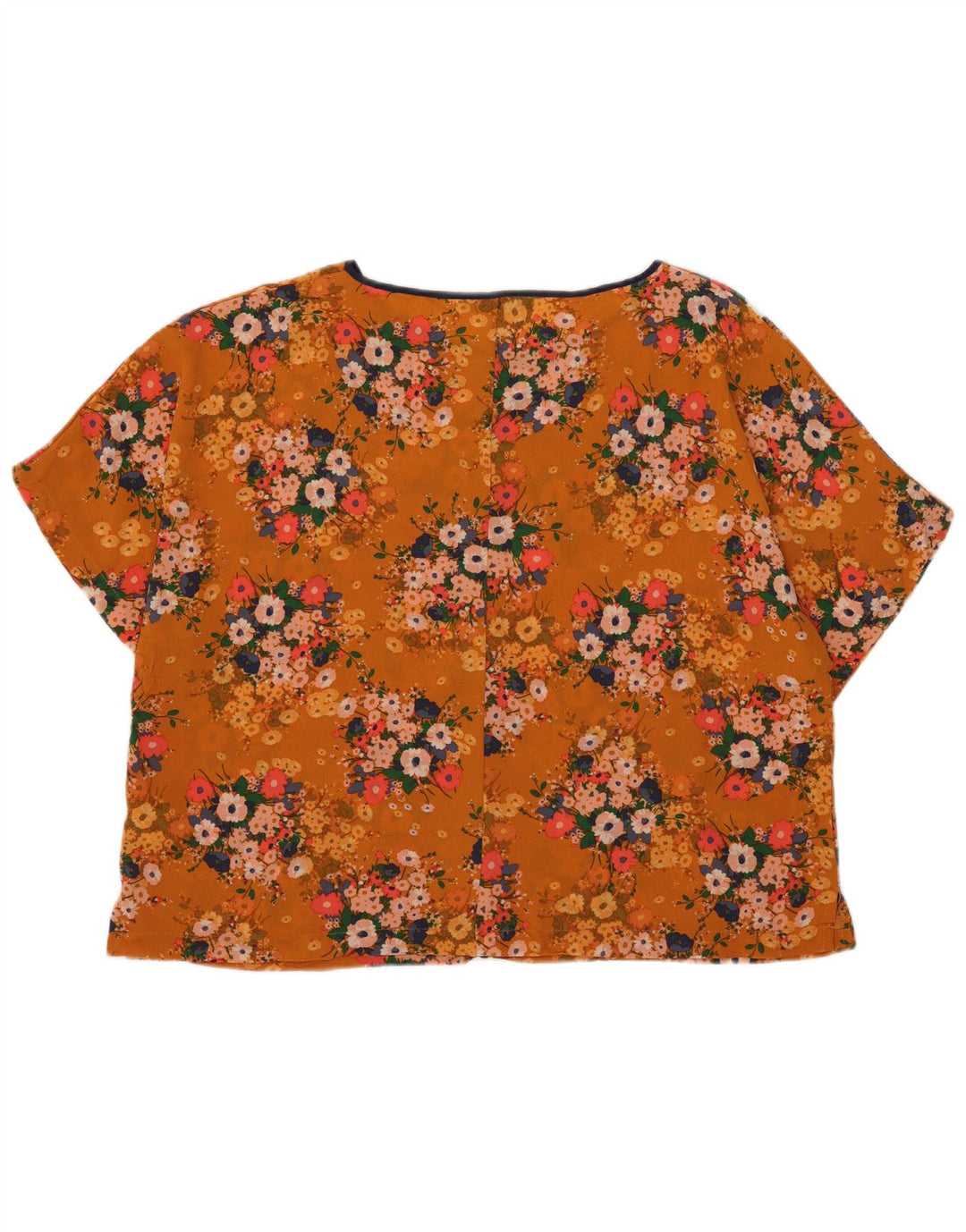 Marks & Spencer Blusa extragrande para mujer UK 40 XL Naranja Floral