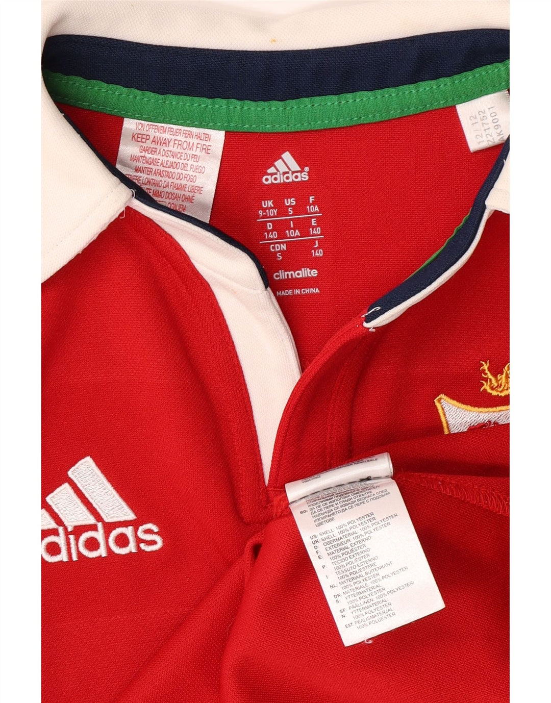 Polo gráfico ADIDAS Australia 2013 para niño 9-10 años Rojo Poliéster