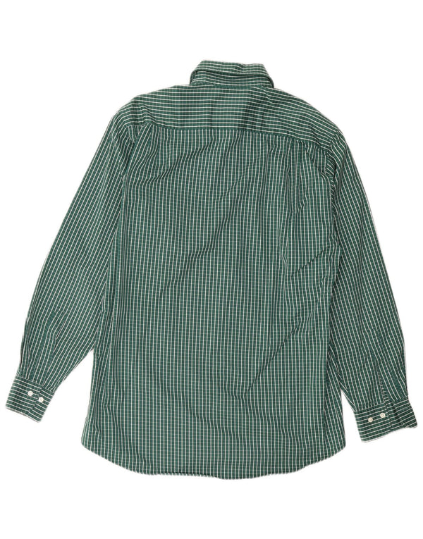 HUGO BOSS Camisa para hombre Talla 38 Algodón a cuadros verde medio