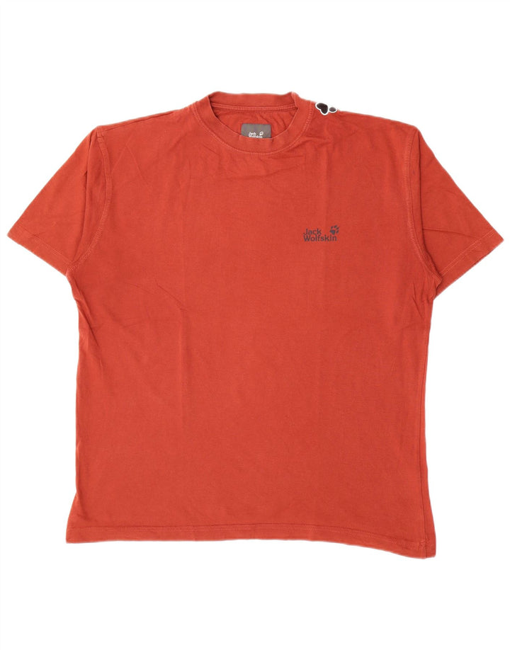 Jack Wolfskin Camiseta gráfica para hombre Top Algodón rojo mediano