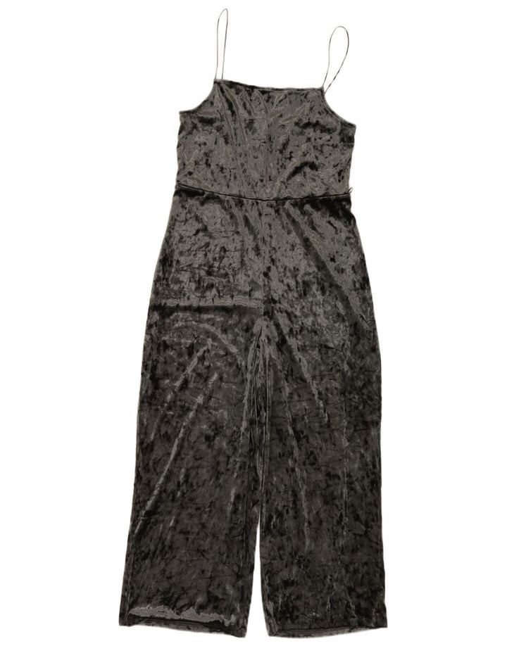 Topshop Mono de terciopelo para mujer UK 10 Small Gris Poliéster