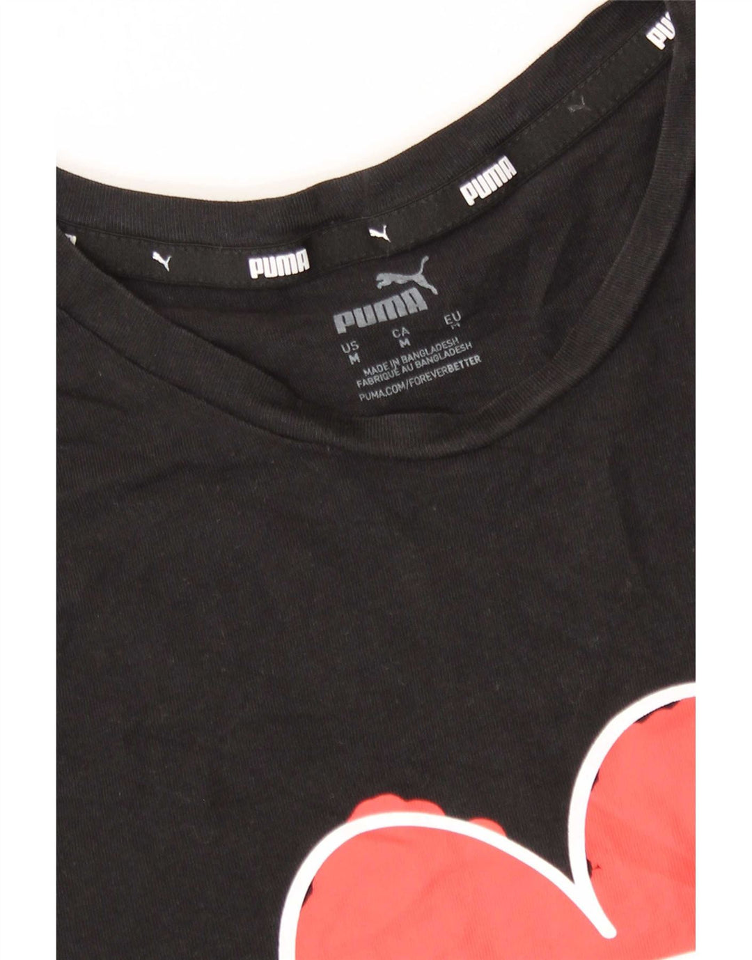 Puma - Camiseta gráfica para mujer, talla 40, talla M, color negro