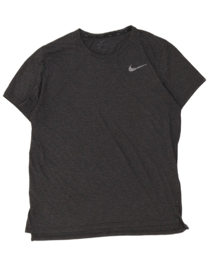 Camiseta Nike Dri Fit para hombre Top poliéster gris medio