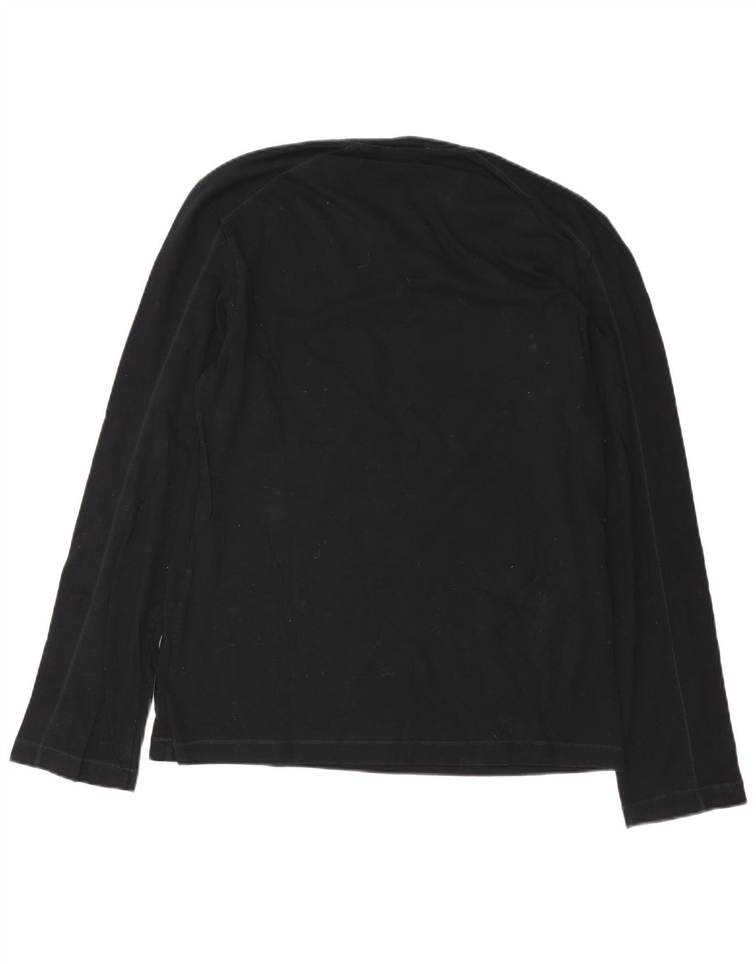 Iceberg Mens Graphic Top Manga Larga Grande Algodón Negro