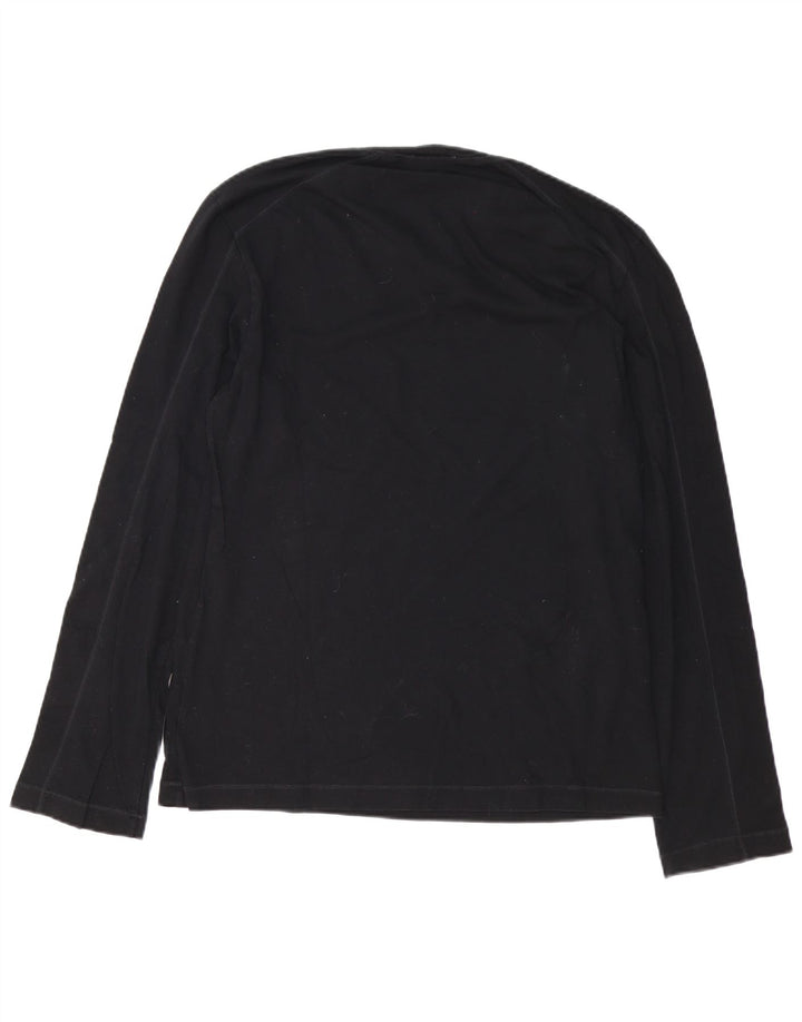 Iceberg Mens Graphic Top Manga Larga Grande Algodón Negro