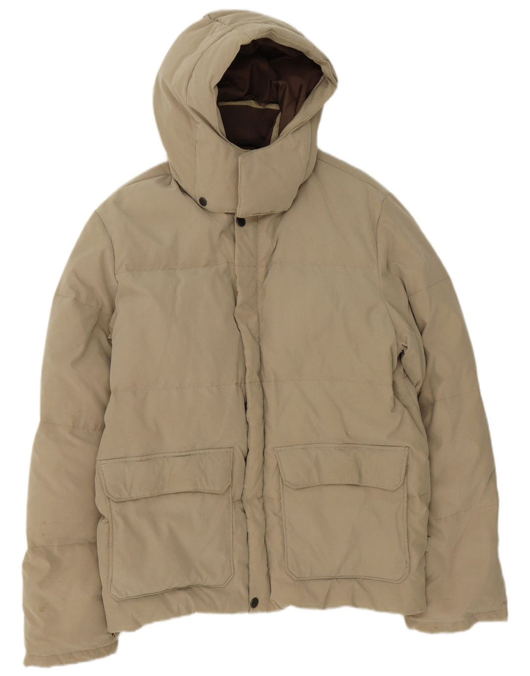 Invicta Chaqueta acolchada con capucha para hombre UK 40 Large Beige Poliamida