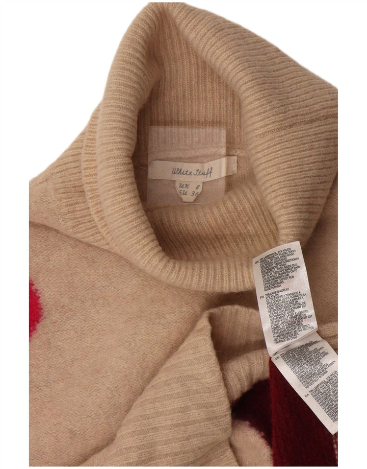 Jersey con cuello vuelto para mujer de White Stuff, talla S, color beige