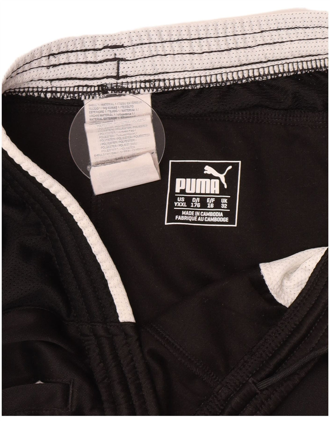 Puma Pantalón Corto Deportivo Niño 15-16 Años Negro Poliéster
